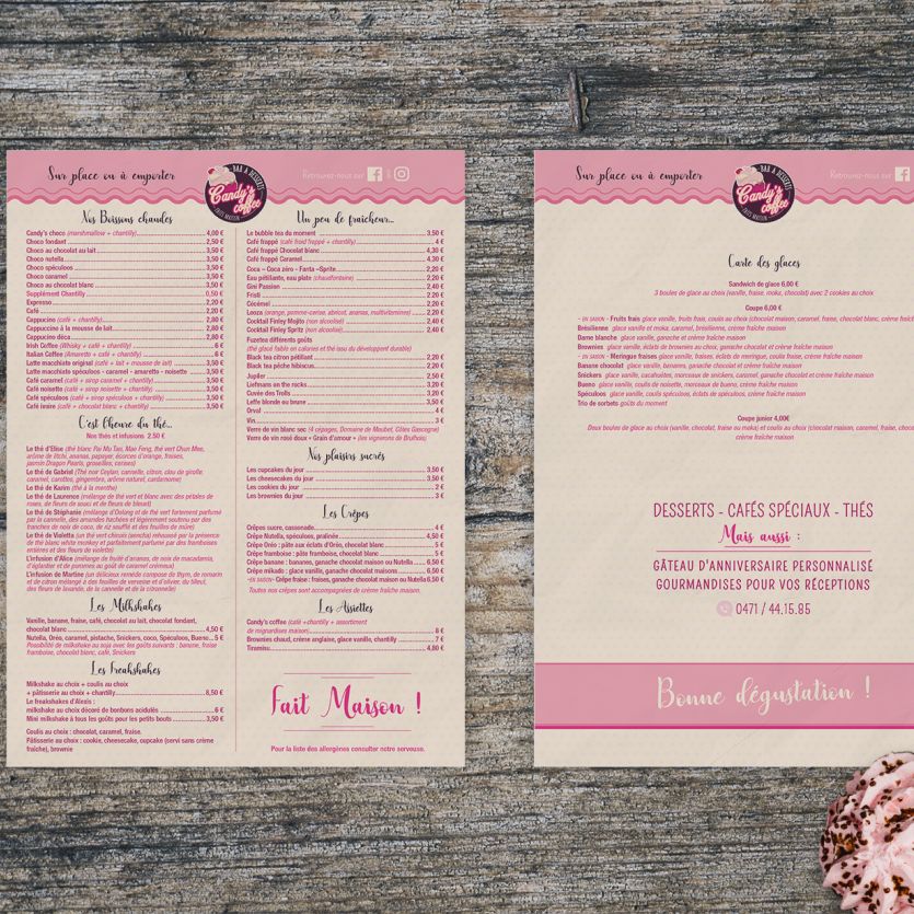 Menu Candy's Coffee